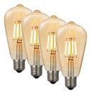 Ver imagem 1 de Kit 4 Lâmpada Filamento de Led Poptem St64 4w Bivolt 14cm Decorativa Transparente