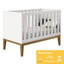 Ver imagem 4 de Jogo de Quarto Infantil Classic Cômoda 6 Gavetas e Berço Branco Fosco com Pés Amadeirado - Reller Mó