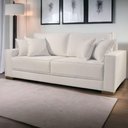 Ver imagem 4 de Sofá Helô 3 Lugares Fixo 220cm Off White Linho Almofada Solta Conforto Hêlo Móveis