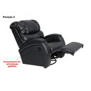 Ver imagem 4 de Cadeira Poltrona Reclinável Imperial Zero Wall Massageadora Balanço e Giro Couríssimo Preto