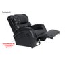 Cadeira Poltrona Reclinável Imperial Zero Wall Massageadora Balanço e Giro Couríssimo Preto - 4