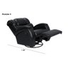 Cadeira Poltrona Reclinável Imperial Zero Wall Massageadora Balanço e Giro Couríssimo Preto - 6
