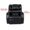Cadeira Poltrona Reclinável Imperial Zero Wall Massageadora Balanço e Giro Couríssimo Preto - 3