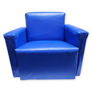 Poltrona Infantil Sofazinho Reforçada Decoração Modelos Azul Liso