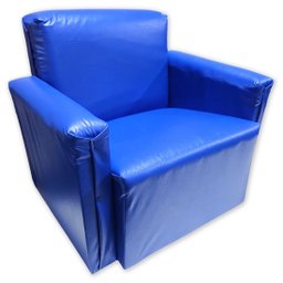 Poltrona Infantil Sofazinho Reforçada Decoração Modelos Azul Liso - 4