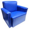 Poltrona Infantil Sofazinho Reforçada Decoração Modelos Azul Liso - 4