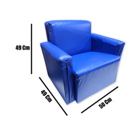 Poltrona Infantil Sofazinho Reforçada Decoração Modelos Azul Liso - 7