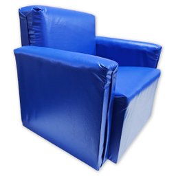 Poltrona Infantil Sofazinho Reforçada Decoração Modelos Azul Liso - 2