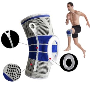 Joelheira Ortopedica Compressao Gel Silicone Suporte Joelho Apoio Patela Ajuda Musculaçao Articula