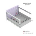 Ver imagem 6 de Gaveteiro Arquivo em Aço 4 Gavetas OF04SLTCM Cinza/Lilas