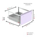 Ver imagem 5 de Gaveteiro Arquivo em Aço 4 Gavetas OF04SLTCM