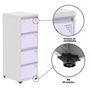 Ver mais imagens de Gaveteiro Arquivo em Aço 4 Gavetas OF04SLTCM