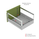 Ver mais imagens de Gaveteiro Arquivo de Aço 4 Gavetas OF04SLTCM