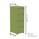 Ver imagem 5 de Gaveteiro Arquivo de Aço 4 Gavetas OF04SLTCM