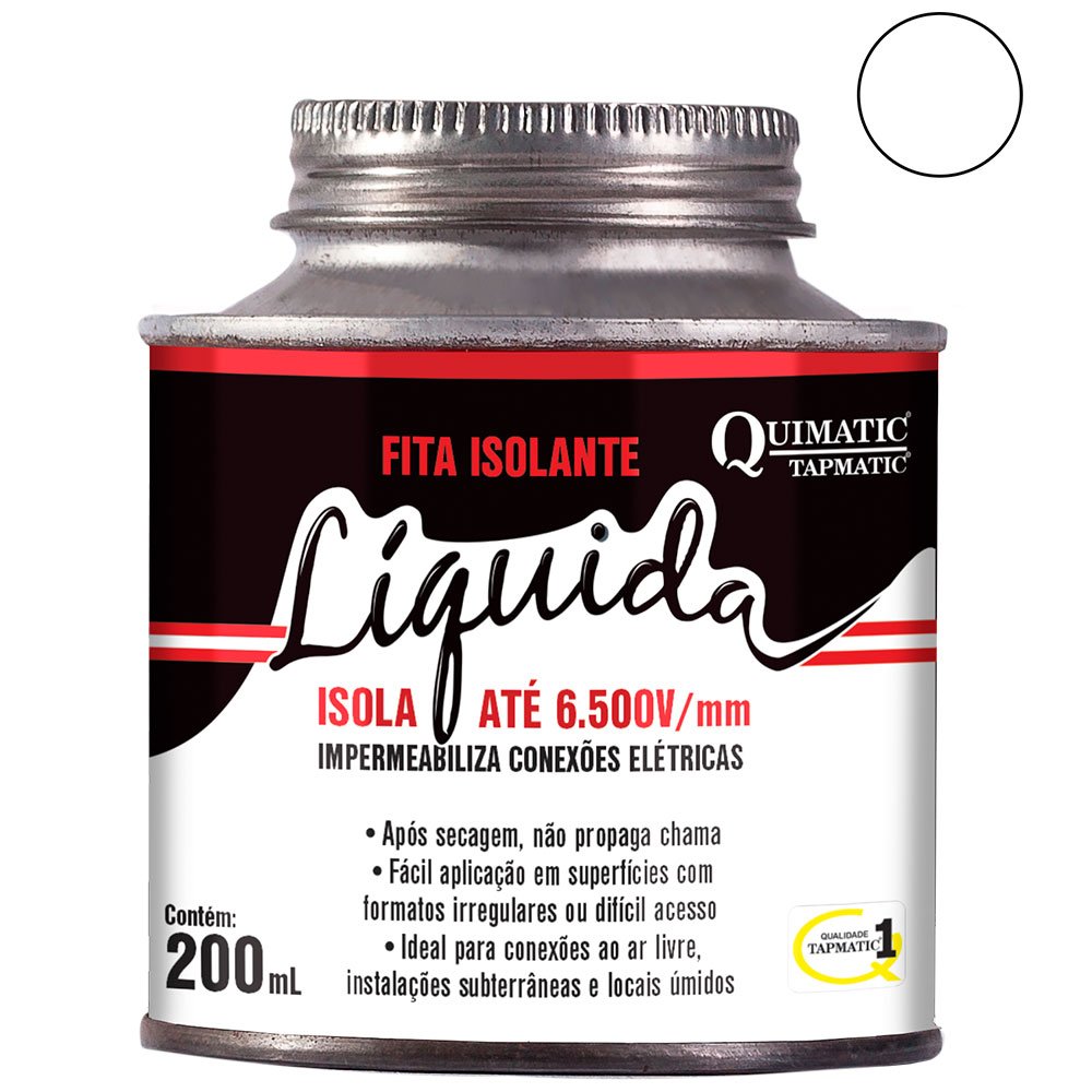 Fita Isolante Líquida Quimatic Branca 200 Ml Tapmatic - 1