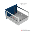 Ver mais imagens de Gaveteiro Arquivo de Aço 4 Gavetas OF04SLTCM