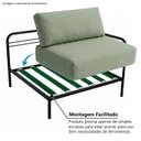 Ver imagem 5 de Sofá Modular Industrial com Braço Direito Basileia 120cm Yescasa Veludo Tx Verde Pistache