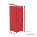 Ver imagem 5 de Gaveteiro Arquivo de Aço 4 Gavetas OF04SLTCM