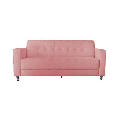 Sofá Jade 3 Lugares Suede Rose - Dominic Decor Dominic Decro