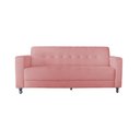 Ver imagem 1 de Sofá Jade 3 Lugares Suede Rose - Dominic Decor Dominic Decro