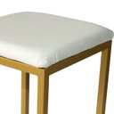 Ver imagem 5 de Kit 2 Banqueta Alta Industrial Dourada P/ Balcão, Bistro, Cozinha Assento Branco