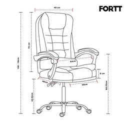 Cadeira de Escritório Presidente Base Cromada com Rodinha Fortt Nantes Preta - Cpf01-p - 5