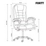 Cadeira de Escritório Presidente Base Cromada com Rodinha Fortt Nantes Preta - Cpf01-p - 5