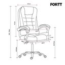 Ver imagem 5 de Cadeira de Escritório Presidente Base Cromada com Rodinha Fortt Nantes Preta - Cpf01-p