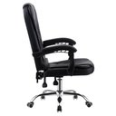 Ver imagem 3 de Cadeira de Escritório Presidente Base Cromada com Rodinha Fortt Nantes Preta - Cpf01-p