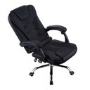 Ver imagem 2 de Cadeira de Escritório Presidente Base Cromada com Rodinha Fortt Nantes Preta - Cpf01-p