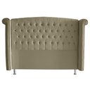 Ver imagem 1 de Cabeceira de Cama Box Luxo King 195 Cm Suede Bege Eli Móveis