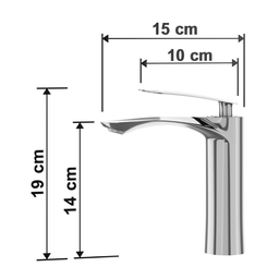 Torneira de Banheiro Lavabo Grécia Monocomando Quente e Fria Cromada Goldenx - 6