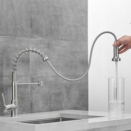 Torneira de Cozinha Monocomando Gourmet Extensível Cromo Aço Inox 304 - Brinovar - 3