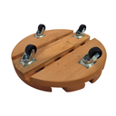Ver imagem 3 de Suporte Vaso Redondo 28cm Roda Preta Mogno