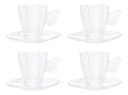 Ver imagem 2 de Kit 4 Xicaras C/pires 80ml e 4 Pratos Sobremesa Butterfly