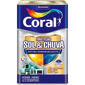 Tinta Acrilico Fosco Proteção Total Sol e Chuva Branco Gelo 18l - Coral