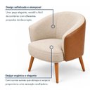 Ver imagem 6 de Poltrona Decorativa Linho Premium Base Madeira Maciça Luiza
