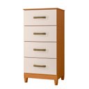 Ver imagem 1 de Comoda Mobi 4 Portas Cinamomo com Off White - Albatroz