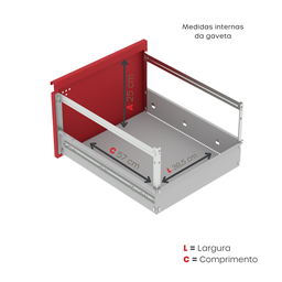 Gaveteiro Arquivo em Aço 4 Gavetas Suporta 45kg Cada  - 6