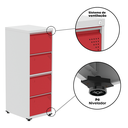 Ver mais imagens de Gaveteiro Arquivo em Aço 4 Gavetas Suporta 45kg Cada