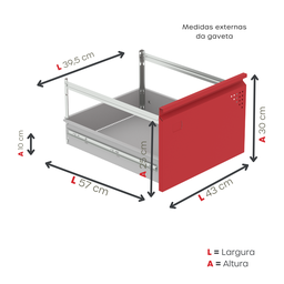 Gaveteiro Arquivo em Aço 4 Gavetas Suporta 45kg Cada  - 5