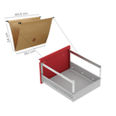 Ver imagem 7 de Gaveteiro Arquivo em Aço 4 Gavetas Suporta 45kg Cada Vermelho/Cinza/Marrom