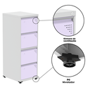 Ver mais imagens de Gaveteiro Arquivo em Aço 4 Gavetas Suporta 45kg Cada 