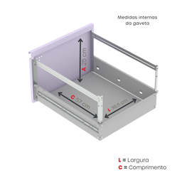 Gaveteiro Arquivo em Aço 4 Gavetas Suporta 45kg Cada  - 6