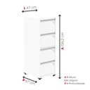 Ver imagem 4 de Gaveteiro Arquivo de Aço 4 Gavetas OF04RPTCM