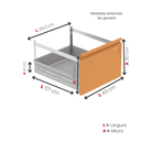 Ver imagem 5 de Gaveteiro Arquivo de Aço 4 Gavetas OF04RPTCM Laranja/Cinza/Picasso
