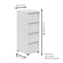 Ver imagem 4 de Gaveteiro Arquivo de Aço 4 Gavetas OF04RPTCM