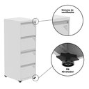 Ver mais imagens de Gaveteiro Arquivo de Aço 4 Gavetas OF04RPTCM