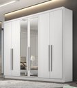 Ver imagem 2 de Guarda Roupa 6 Portas 6 Gavetas com Espelho Robust Branco
