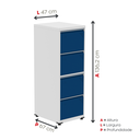 Ver imagem 4 de Gaveteiro Arquivo de Aço 4 Gavetas OF04RPTCM